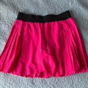 ALO Yoga Pink Pleated Skater Mini Skirt